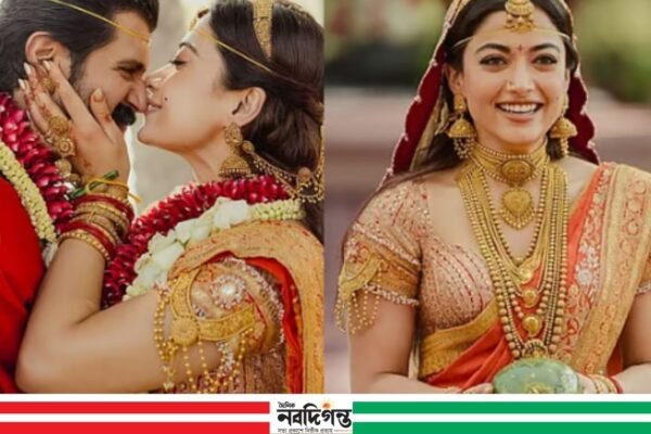 ডাবের পানি, কলাপাতায় ভোজ, রাজকীয় পোশাক—রাশমিকার বিয়েতে যা যা হলো