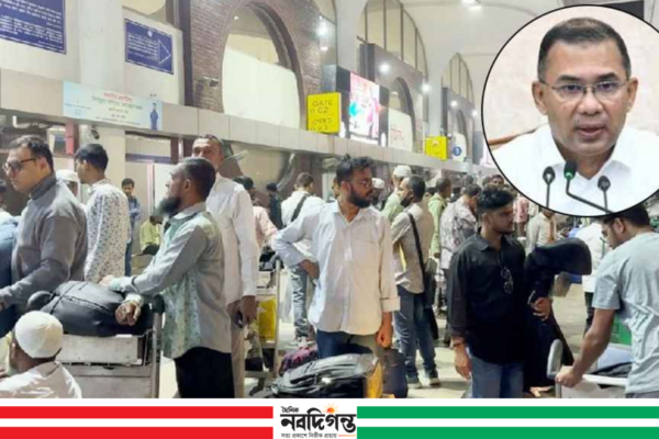 বিমানবন্দরে আটকে পড়া যাত্রীদের খোঁজ নিলেন প্রধানমন্ত্রী তারেক রহমান