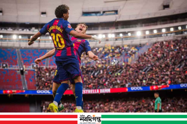 ইয়ামালের দুর্দান্ত হ্যাটট্রিকে বড় জয় বার্সেলোনার