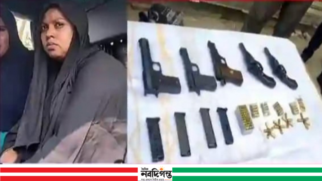 সাতক্ষীরার সুমি খুলনায় বিপুল পরিমাণ অস্ত্রসহ আটক