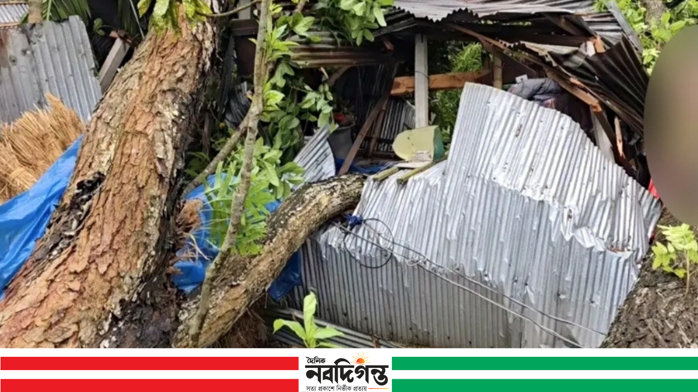ঠাকুরগাঁওয়ে কালবৈশাখীর তাণ্ডব, বসতঘর বিধ্বস্ত