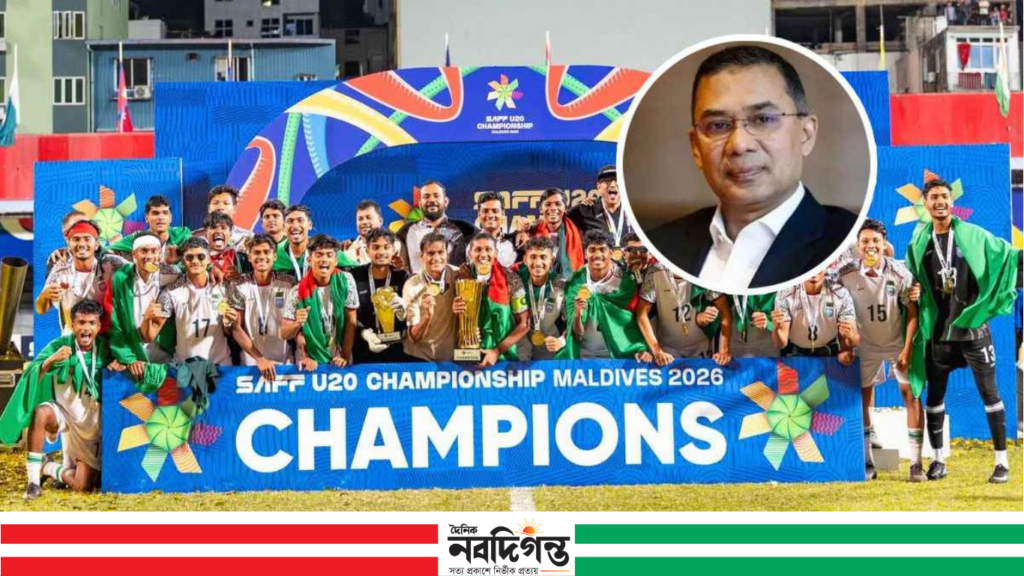 প্রধানমন্ত্রী সাফজয়ী ফুটবলারদের অভিনন্দন জানালেন