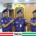 ভোলায় পদোন্নতিপ্রাপ্ত পুলিশ সদস্যকে র‍্যাংক ব্যাজ পরিয়ে সম্মাননা