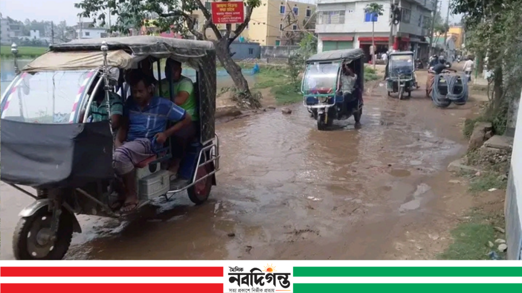 শেরপুরে খন্দকার টোলা সড়ক বেহাল, দুর্ভোগে ৫০ গ্রামের মানুষ