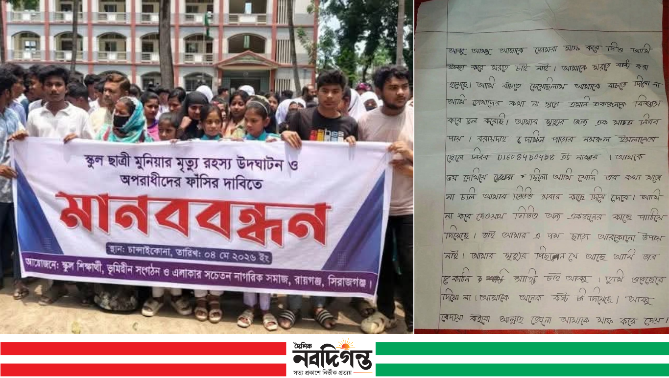 রায়গঞ্জে স্কুলছাত্রীর মৃত্যু ঘিরে চাঞ্চল্য, তদন্তে ব্ল্যাকমেইলের অভিযোগ