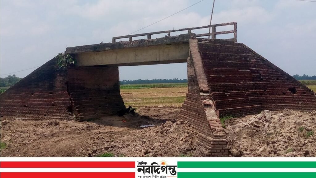 নলডাঙ্গায় ৪০ বছরের সড়কহীন সেতু, দুর্ভোগে শিক্ষার্থী
