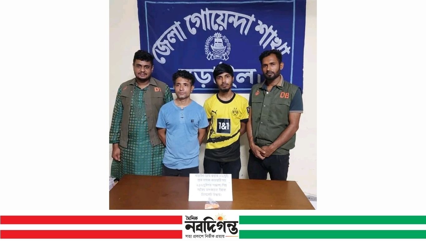 নড়াইলে ডিবি পুলিশের অভিযানে ইয়াবাসহ দুইজন গ্রেফতার