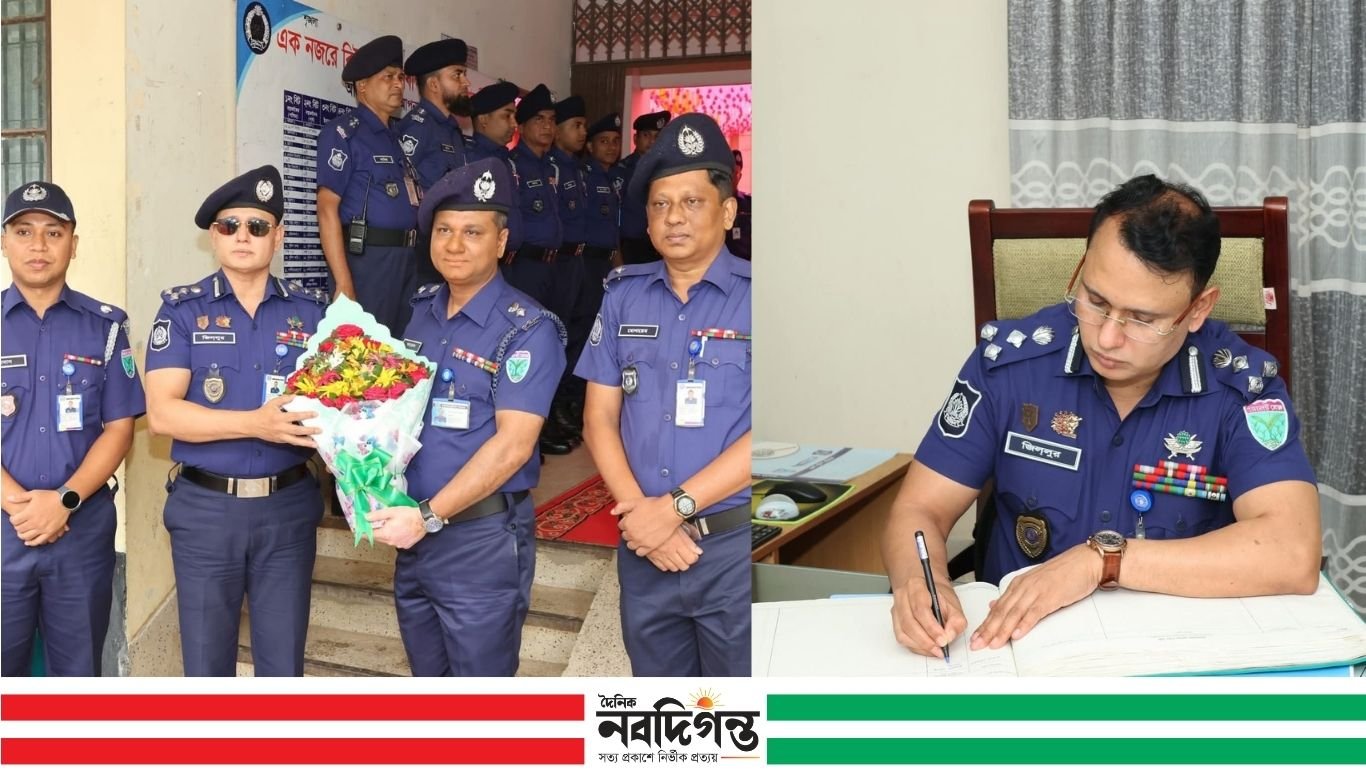 নবীগঞ্জ থানা পরিদর্শনে সিলেট রেঞ্জের ডিআইজি