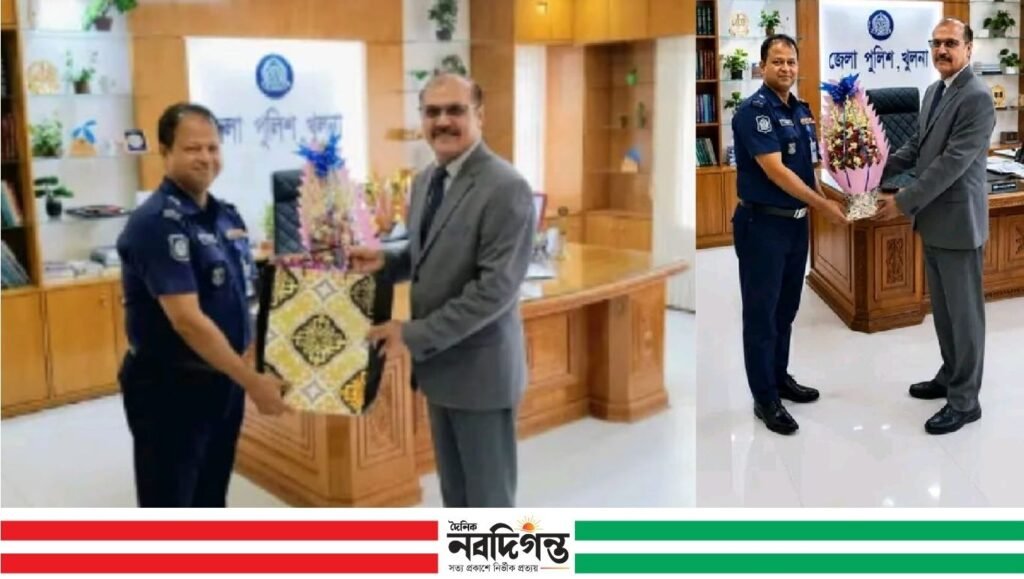 ভারতের সহকারী হাইকমিশনারের সঙ্গে খুলনার পুলিশ সুপারের সৌজন্য সাক্ষাৎ ভারতের সহকারী হাইকমিশনারের সঙ্গে খুলনার পুলিশ সুপারের সৌজন্য সাক্ষাৎ