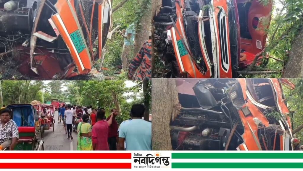গোপালগঞ্জে দুই বাস ও ট্রাকের ত্রিমুখী সংঘর্ষে নিহত ১, আহত অন্তত ৩০