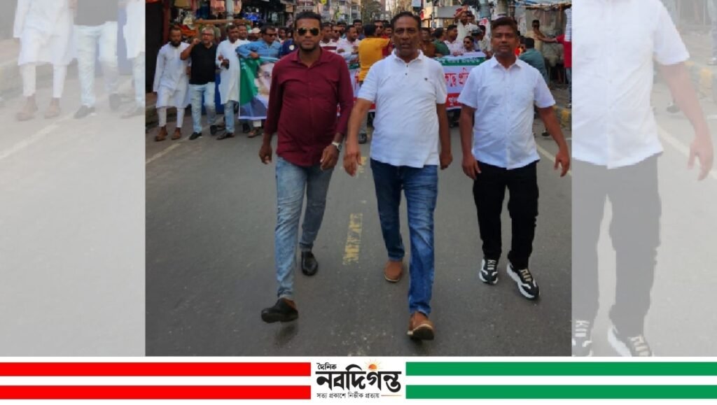নিষিদ্ধ ঘোষিত আওয়ামী লীগের ঝটিকা মিছিলের প্রতিবাদে সোনাডাঙ্গা যুবদলের বিক্ষোভ
