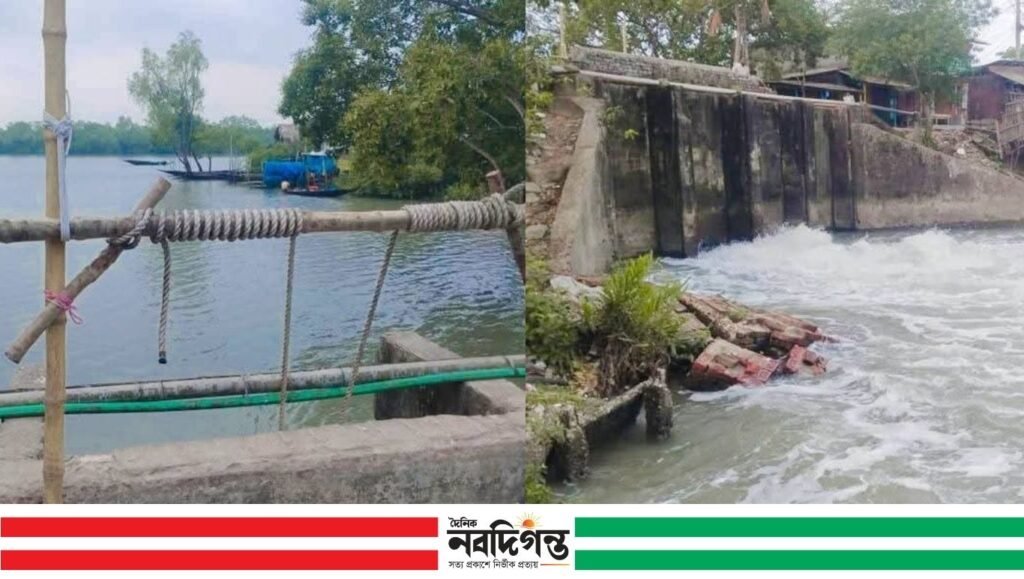 হরিনগরে ধ্বংসাত্মক কার্যকলাপে ঝুঁকিতে স্লুইজ গেট বিস্তীর্ণ এলাকা লবণাক্ত পানিতে প্লাবিত হওয়ার আশঙ্কা 1 হরিনগরে ধ্বংসাত্মক কার্যকলাপে ঝুঁকিতে স্লুইজ গেট বিস্তীর্ণ এলাকা লবণাক্ত পানিতে প্লাবিত হওয়ার আশঙ্কা