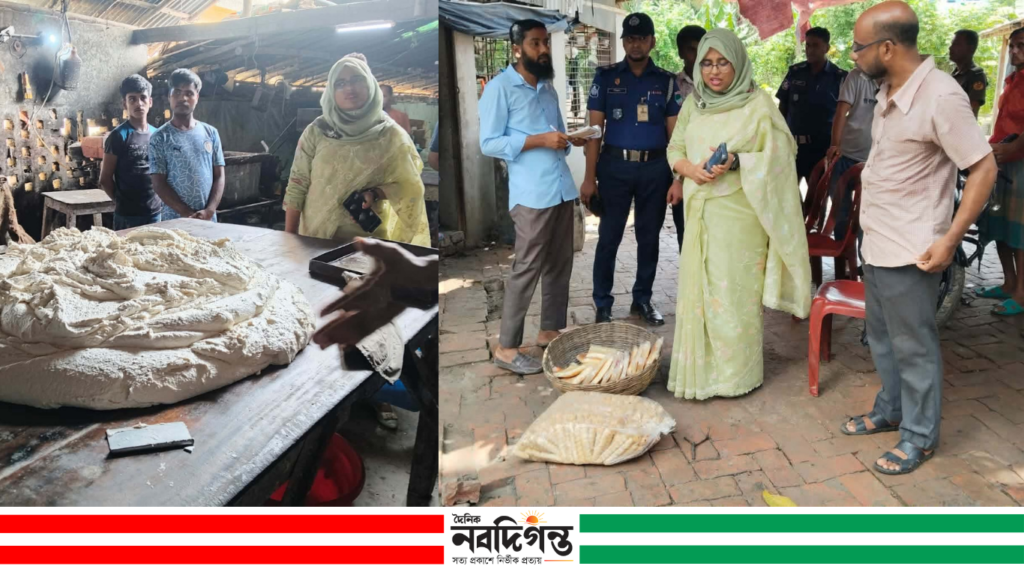 শ্যামনগরে তিন বেকারিকে ২৫ হাজার টাকা জরিমানা, মেয়াদোত্তীর্ণ খাদ্যসামগ্রী ধ্বংস