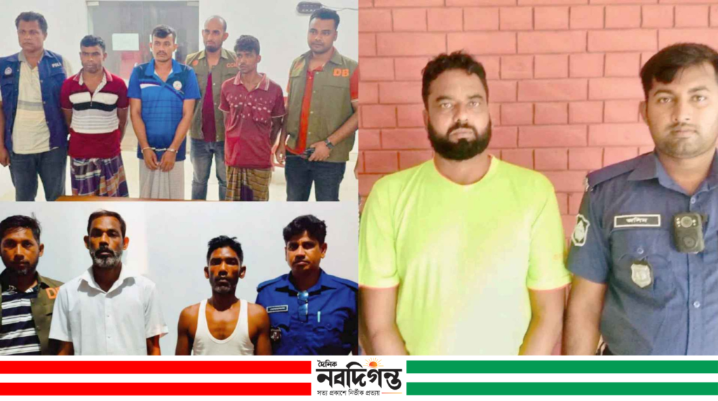 নড়াগাতীতে ডাকাতি মামলায় আন্তঃজেলা চক্রের ৬ সদস্য গ্রেপ্তার, উদ্ধার গলিত স্বর্ণ নড়াগাতীতে ডাকাতি মামলায় আন্তঃজেলা চক্রের ৬ সদস্য গ্রেপ্তার, উদ্ধার গলিত স্বর্ণ