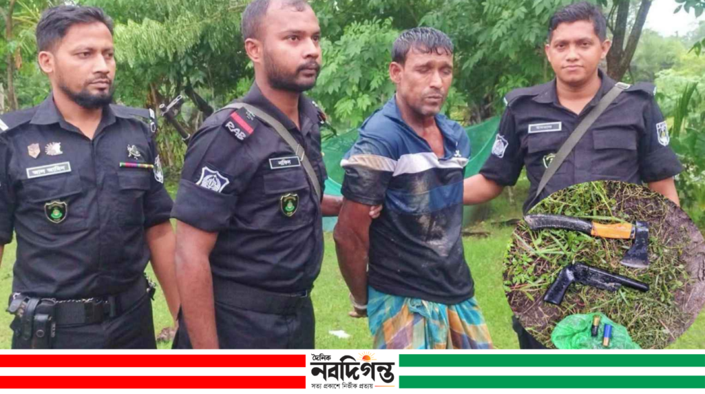 কালিয়ায় র‍্যাবের অভিযানে অস্ত্র ও গুলিসহ একজন আটক