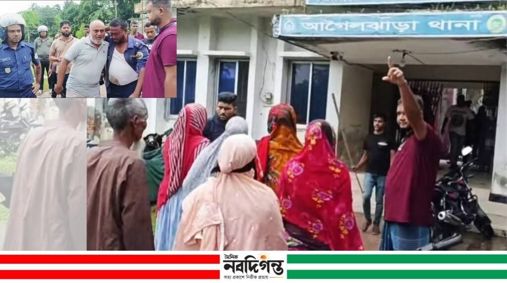 আসামির মৃত্যুর গুজবে আগৈলঝাড়া থানায় হামলা-ভাঙচুর, আহত পুলিশ সদস্য