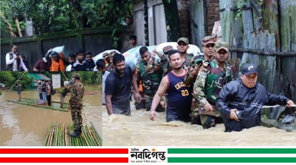 বন্যা পরিস্থিতি মোকাবিলায় চট্টগ্রামের ৭ উপজেলায় সেনাবাহিনী মোতায়েন