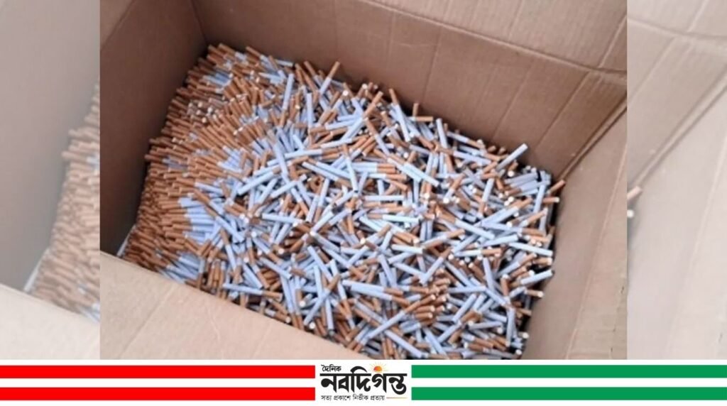 গোপালগঞ্জে এসএ পরিবহন কুরিয়ার থেকে ৭১ হাজার পিস নকল সিগারেট জব্দ