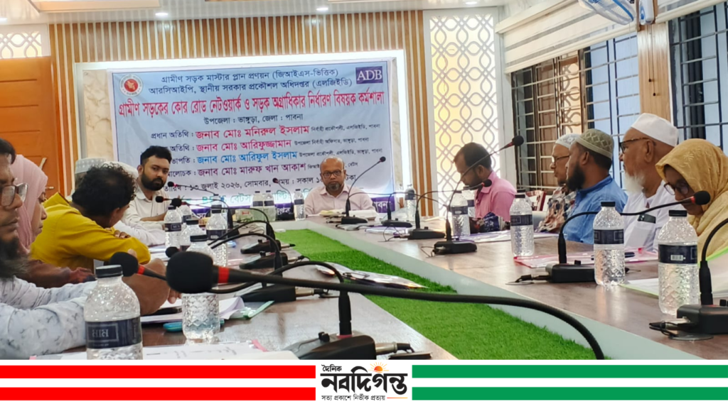 ভাঙ্গুড়ায় গ্রামীণ সড়কের কোর রোড নেটওয়ার্ক (CRN) নিয়ে একটি কর্মশালা অনুষ্ঠিত ভাঙ্গুড়ায় গ্রামীণ সড়কের কোর রোড নেটওয়ার্ক (CRN) নিয়ে একটি কর্মশালা অনুষ্ঠিত