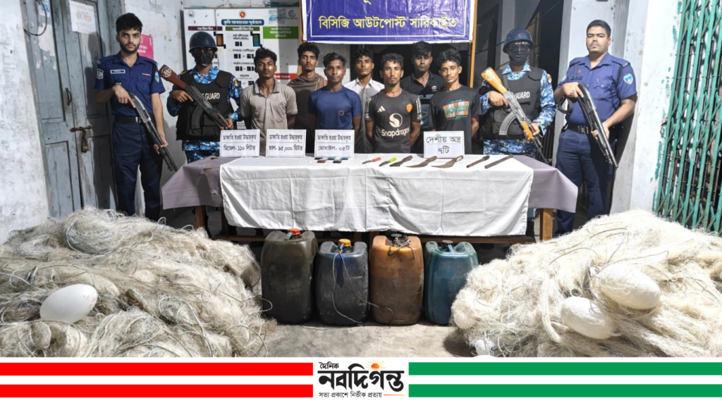 কোস্ট গার্ড-পুলিশের অভিযানে ৭ জলদস্যু গ্রেপ্তার