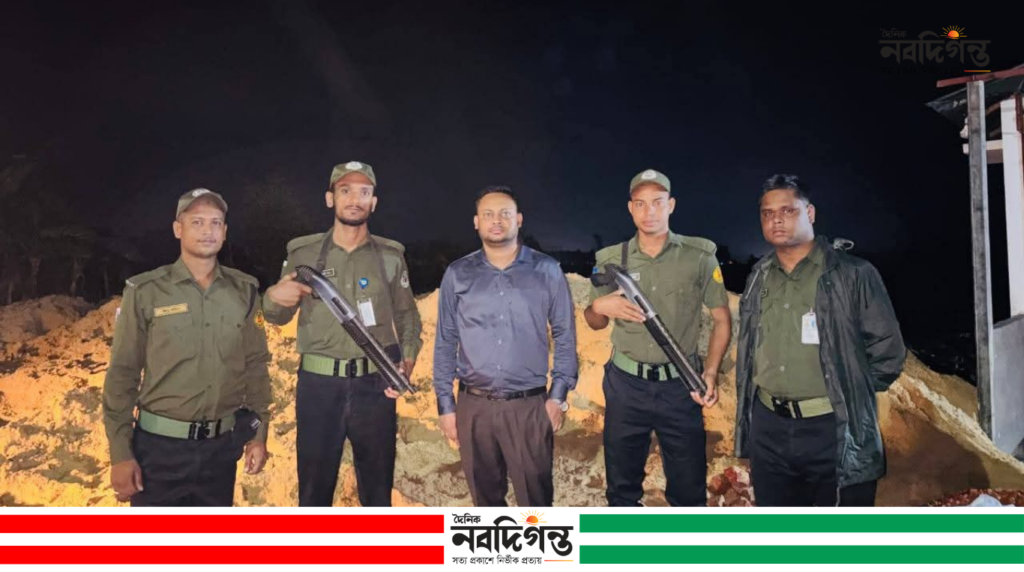 হবিগঞ্জে অবৈধ বালু উত্তোলনের বিরুদ্ধে অভিযান, দুই ট্রাক সিলিকা বালু জব্দ