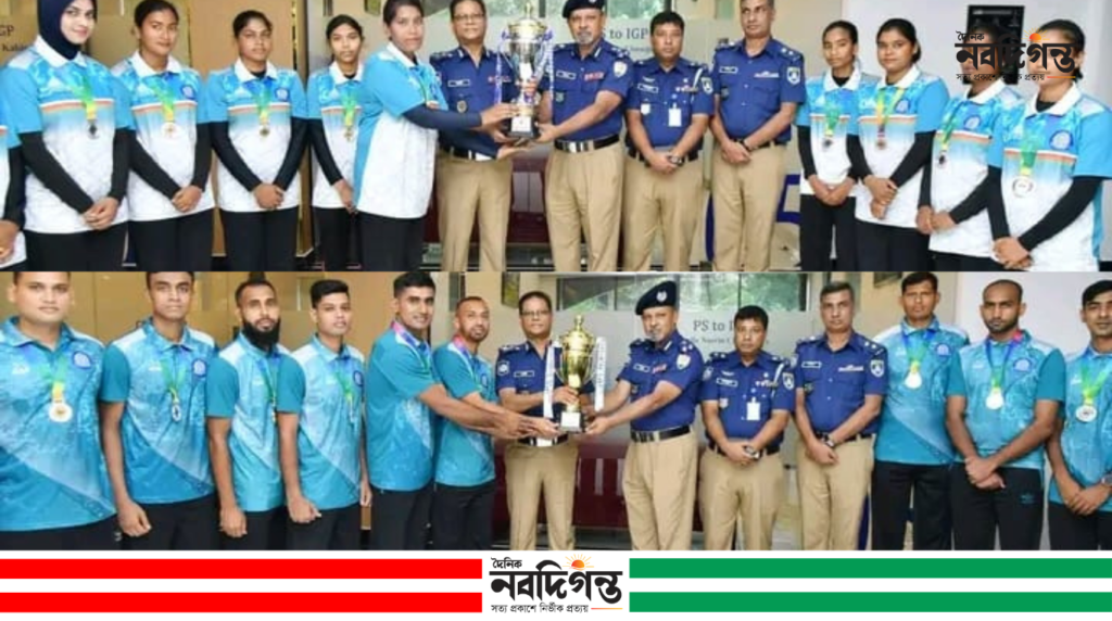 জাতীয় থ্রোবল চ্যাম্পিয়নশিপে নারী-পুরুষ উভয় বিভাগে রানার্সআপ বাংলাদেশ পুলিশ