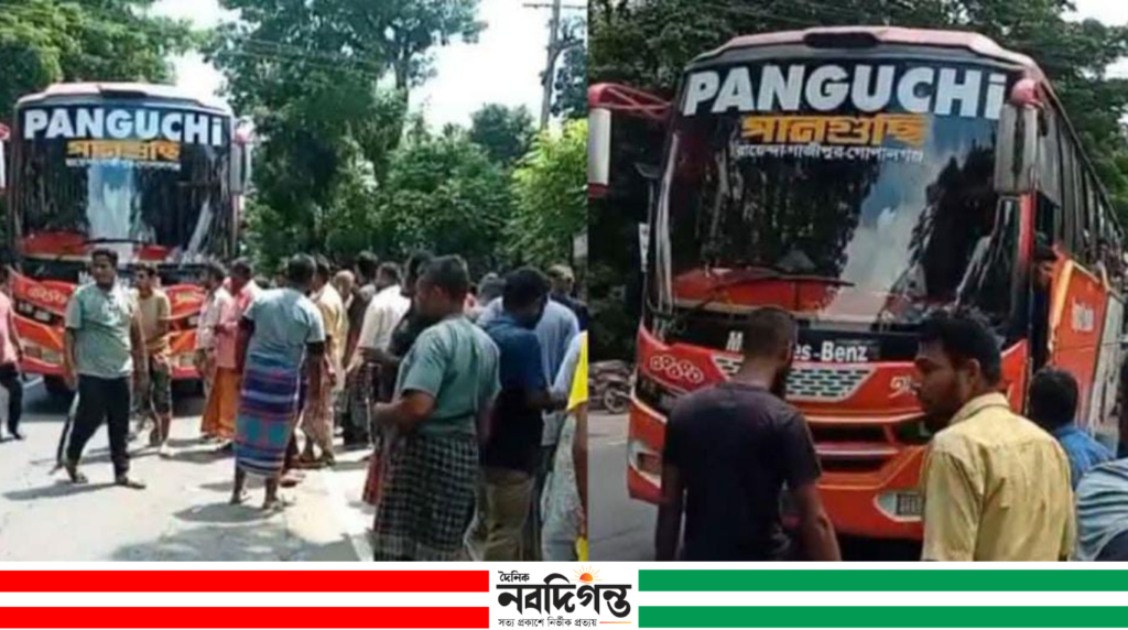 কাশিয়ানীতে বাসের ধাক্কায় প্রাণ গেল যুবকের