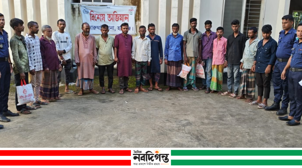 চুনারুঘাটে পরোয়ানাভুক্ত ১১ আসামি গ্রেফতার