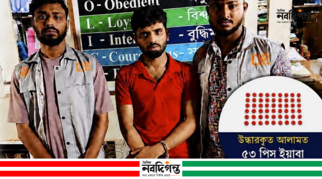 কিশোরগঞ্জে ডিবি পুলিশের অভিযানে ৫৩ পিস ইয়াবাসহ মাদক কারবারি গ্রেপ্তার কিশোরগঞ্জে ডিবি পুলিশের অভিযানে ৫৩ পিস ইয়াবাসহ মাদক কারবারি গ্রেপ্তার