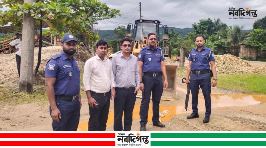 জৈন্তাপুরে অবৈধ বালু উত্তোলনের বিরুদ্ধে মোবাইল কোর্ট, জরিমানা ৫০ হাজার