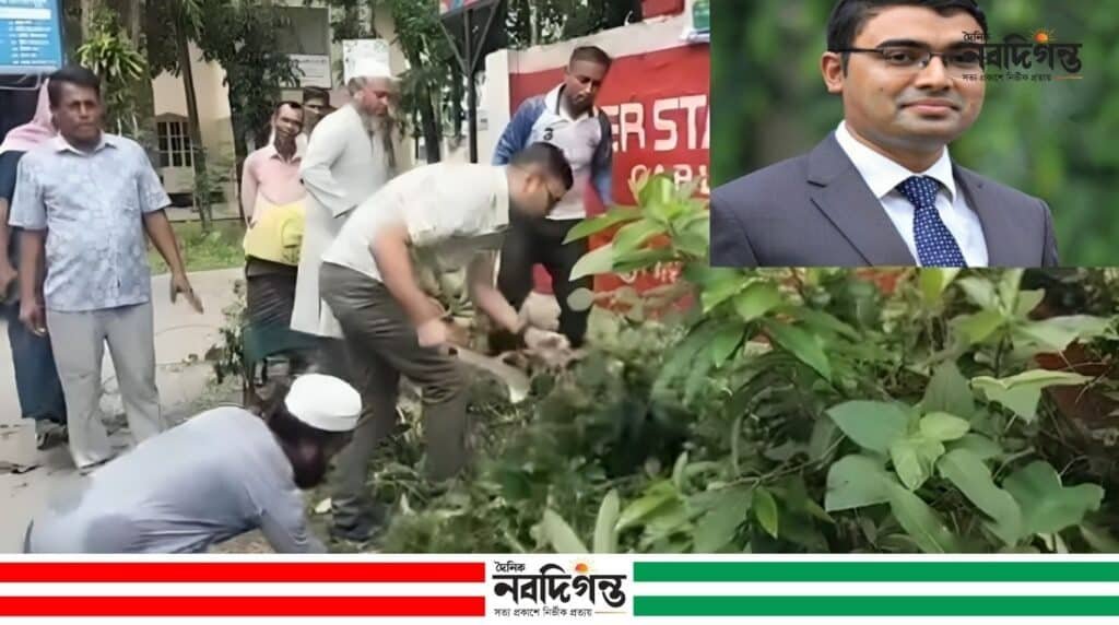 বাকেরগঞ্জে রাস্তাঘাট পরিচ্ছন্ন সুন্দর রাখতে পরিচ্ছন্নতা অভিযানে ইউএনও মিল্টন চন্দ্র পাল