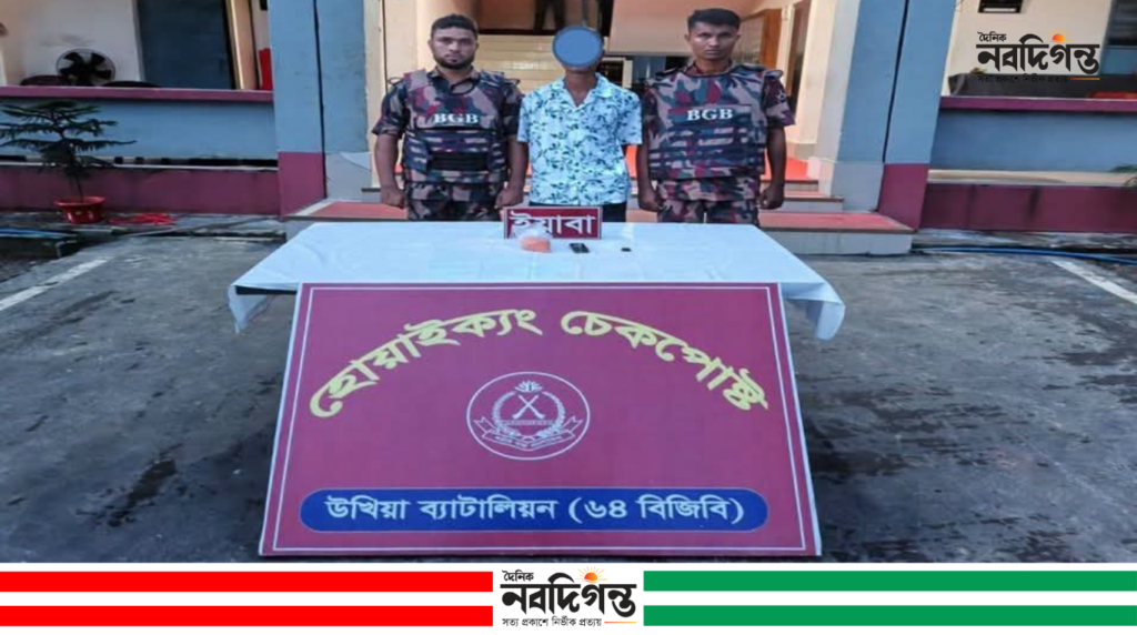 হ্নীলায় ১,৫৮০ পিস ইয়াবাসহ যুবক গ্রেপ্তার