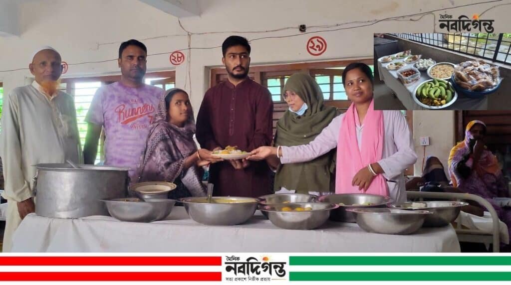 পত্নীতলা উপজেলা স্বাস্থ্য কমপ্লেক্সে রোগীদের জন্য বিশেষ খাবার পরিবেশন
