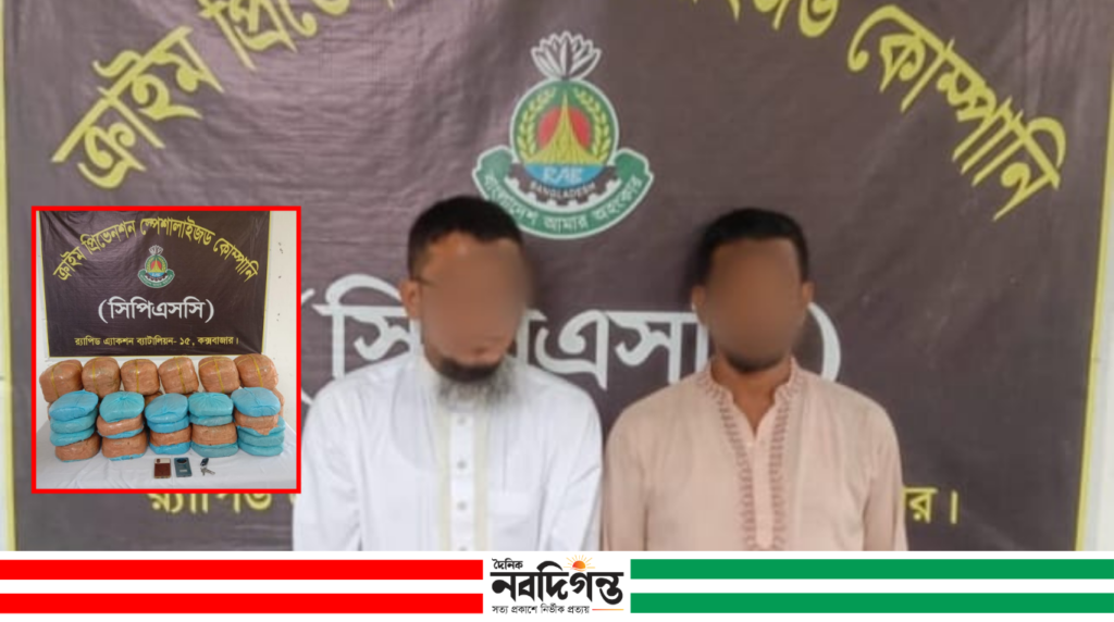 কক্সবাজারে র্যাবের অভিযানে ৭৬ কেজি গাঁজাসহ দুইজন গ্রেপ্তার কক্সবাজারে র্যাবের অভিযানে ৭৬ কেজি গাঁজাসহ দুইজন গ্রেপ্তার