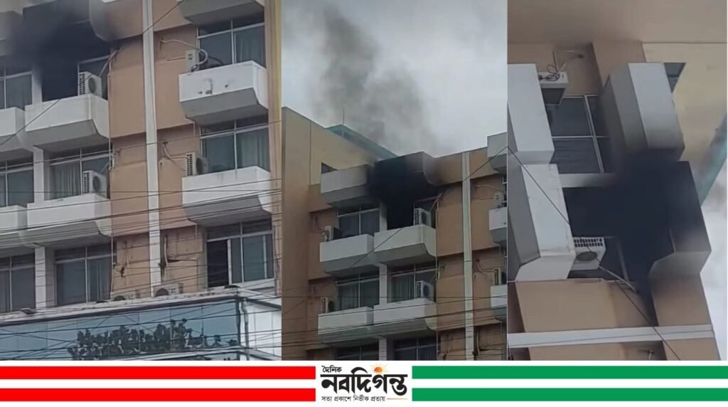 খুলনার হোটেল টাইগার গার্ডেনে অগ্নিকাণ্ড, ফায়ার সার্ভিসের চেষ্টায় বড় ক্ষতি থেকে রক্ষা খুলনার হোটেল টাইগার গার্ডেনে অগ্নিকাণ্ড, ফায়ার সার্ভিসের চেষ্টায় বড় ক্ষতি থেকে রক্ষা