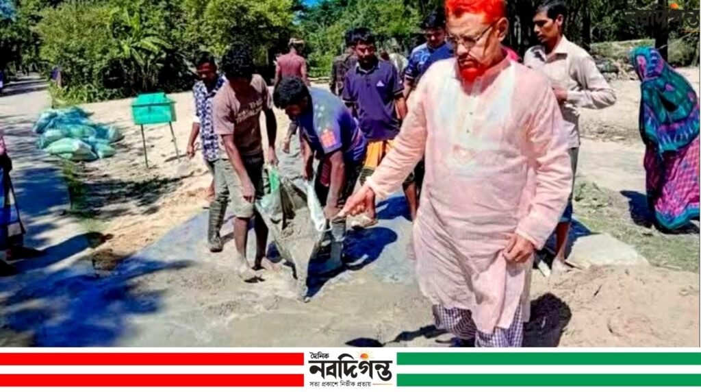 শ্রীপুর উত্তর ইউনিয়নে রাস্তা সংস্কার কাজের উদ্বোধন করলেন ইউপি চেয়ারম্যান