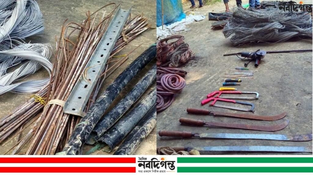 লোহাগড়ায় চোরাই তামার তার উদ্ধার, আটক ২ লোহাগড়ায় চোরাই তামার তার উদ্ধার, আটক ২