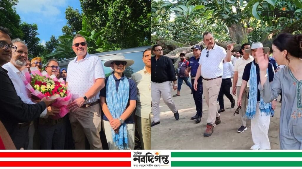 ঠাকুরগাঁওয়ে সমতলের চা বাগান দেখে মুগ্ধ মার্কিন রাষ্ট্রদূত